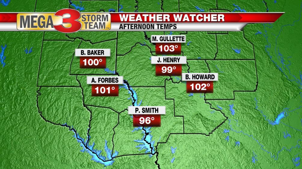 Toledo Bend Weather Watcher High Temps